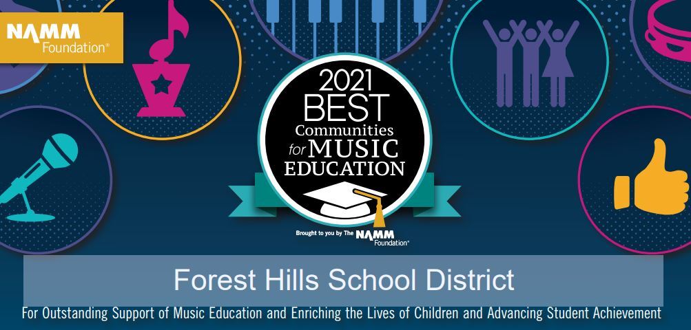FHSD 2021 Best Communities for Music Education banner